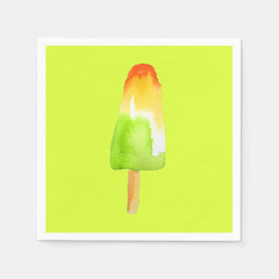 Limoner Orangenpopsikel Sommereisblock Pop Kunst Serviette