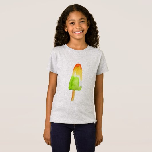 Limoner Orangenpopsikel Sommereisblock Pop Kunst T-Shirt (Vorne ganz)