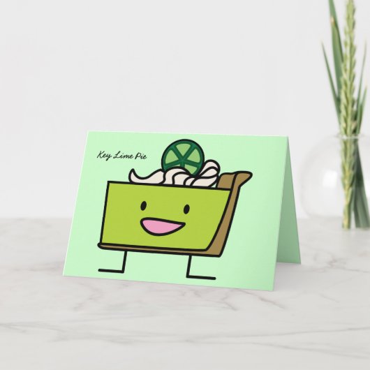 Limoner Pie sour lemon Tart Dessert Slice Graham Dankeskarte (Vorderseite)