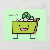 Limoner Pie sour lemon Tart Dessert Slice Graham Postkarte (Vorderseite)