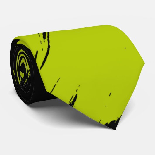 Limoner Pinselstrich Moderner Schwarzer Hintergrun Krawatte (Gerollt)