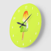 Limoner Popsiv-Pop aus Kiefernholz Kunst niedliche Große Wanduhr (Winkel)