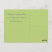 Limoner Retro-Circle Tree Vielen Dank Taufe Postka Postkarte (Rückseite)