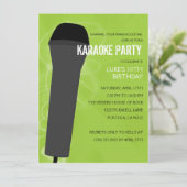 Limoner Rock Out Karaoke Geburtstagsparty Einladung (Stehend Vorderseite)