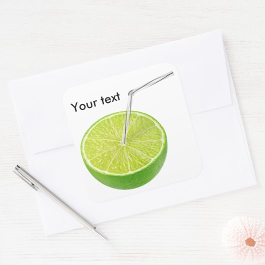 Limoner Saft Quadratischer Aufkleber (Umschlag)