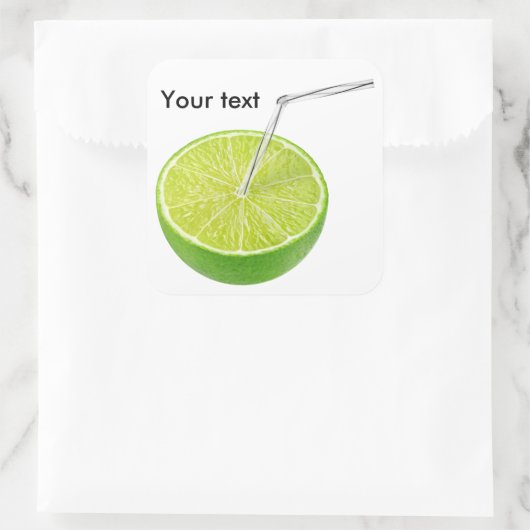 Limoner Saft Quadratischer Aufkleber (Tasche)
