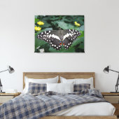 Limoner Schmetterling und Blume Leinwand (Insitu (Schlafzimmer))