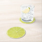 Limoner Schnitt Runder Pappuntersetzer (Vor Ort)