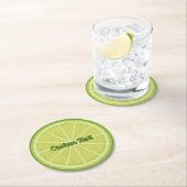 Limoner Schnitt Runder Pappuntersetzer (Vor Ort)