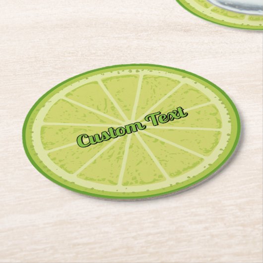 Limoner Schnitt Runder Pappuntersetzer (Angewinkelt)