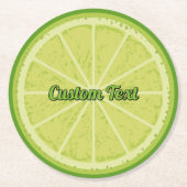 Limoner Schnitt Runder Pappuntersetzer (Vorderseite)