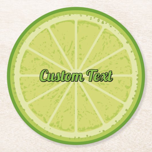 Limoner Schnitt Runder Pappuntersetzer (Vorderseite)