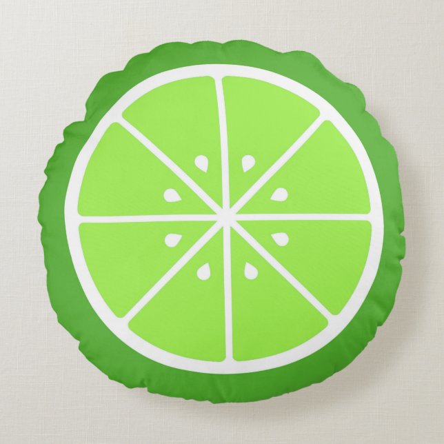 Limoner Schnitt Rundes Kissen (Vorderseite)