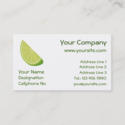 Limoner Schnitt Visitenkarte (Vorderseite)