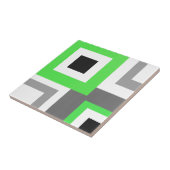 Limoner Schwarz-weißer Farbblock Fliese (Seite)