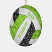 Limoner Schwarz-weißer Gürtelvolleyball Keramik Ornament (Rechts)