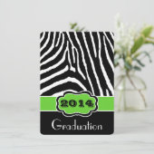 Limoner, schwarzer, weißer Zebra-Abschluss laden S Einladung (Stehend Vorderseite)