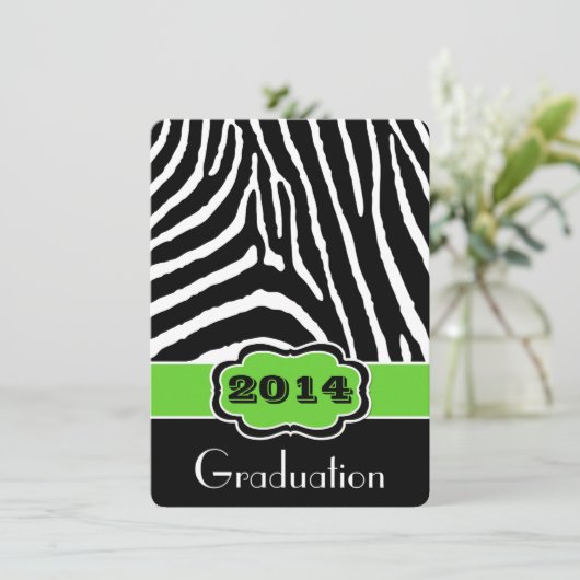 Limoner, schwarzer, weißer Zebra-Abschluss laden S Einladung (Stehend Vorderseite)