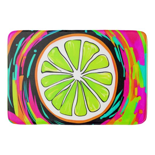Limoner Slice Pop Art Badematte (Vorderseite)