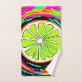 Limoner Slice Pop Art Badhandtuch Set (Handtuch)