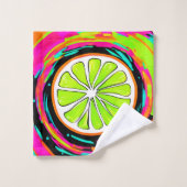Limoner Slice Pop Art Badhandtuch Set (Waschlappen)