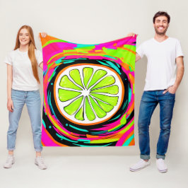 Limoner Slice Pop Art Fleecedecke
