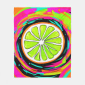 Limoner Slice Pop Art Fleecedecke (Vorderseite)
