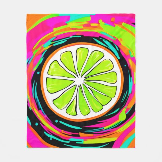 Limoner Slice Pop Art Fleecedecke (Vorderseite)