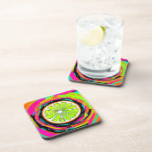 Limoner Slice Pop Art Getränkeuntersetzer (Rechte Seite)