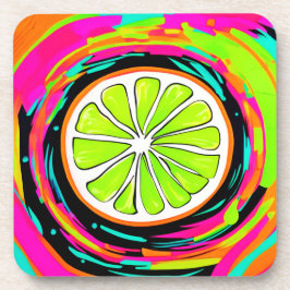 Limoner Slice Pop Art Getränkeuntersetzer