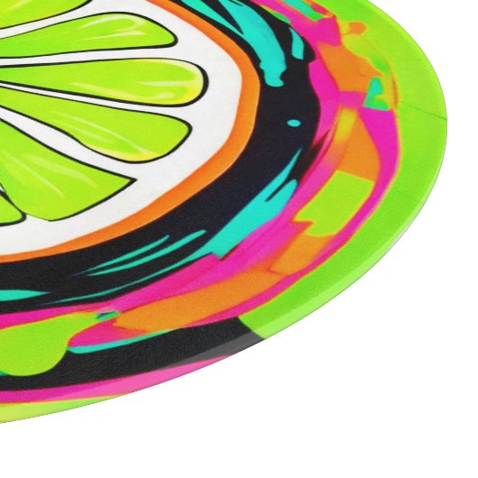 Limoner Slice Pop Art Schneidebrett (Ecke)