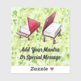 Limoner Splash mit Book & Piano Aufkleber