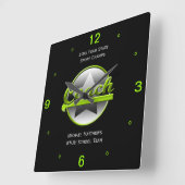 Limoner Stern-Trainer-Name und Schulquadratische Quadratische Wanduhr (Winkel)