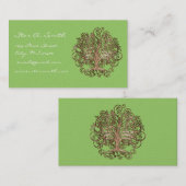 Limoner und brauner Baum Visitenkarte (Vorne/Hinten)