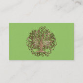 Limoner und brauner Baum Visitenkarte (Rückseite)