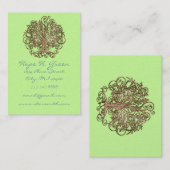 Limoner und brauner Schwirbelbaum Visitenkarte (Vorne/Hinten)