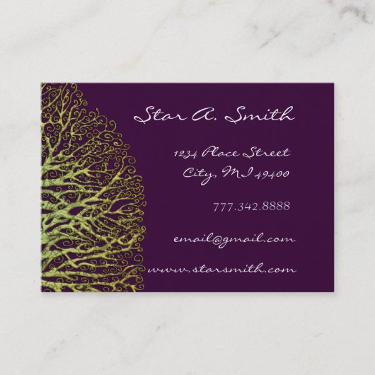 Limoner und Pflaumenbaum Visitenkarte (Vorderseite)