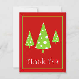 Limoner White Polka Dots Weihnachtsbaum Dankeskarte