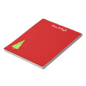 Limoner White Polka Dots Weihnachtsbaum Notizblock (Rotiert)