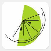 Limoner Zitrusplatz Quadratischer Aufkleber (Vorderseite)