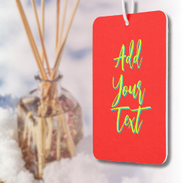 Limones 3D-Azurblau Moderner Text Funny Electric R Autolufterfrischer