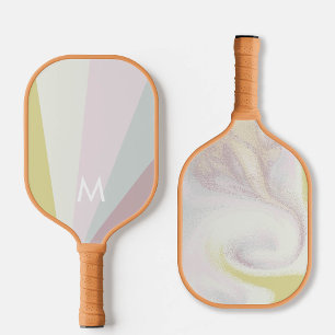 Limones Aquamarines Sorbet Monogramm Modernes Pers Pickleball Schläger