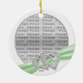 Limones Band-Dekor für benutzerdefinierte Herzen Keramik Ornament (Hinten)