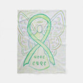 Limones Bewusstsein Ribbon Hope Cure Angel Blanket Fleecedecke (Vorderseite)