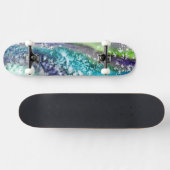 Limones blaues Eis Abstrakt Skateboard (Horizontal)