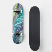 Limones blaues Eis Abstrakt Skateboard (Vorderseite)