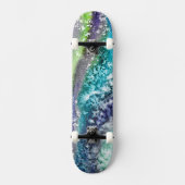 Limones blaues Eis Abstrakt Skateboard (Vorderseite)