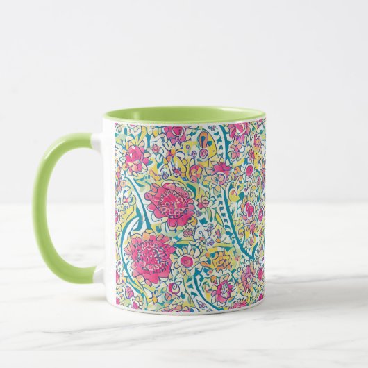 Limones florales arabisches Muster Tasse (Links)