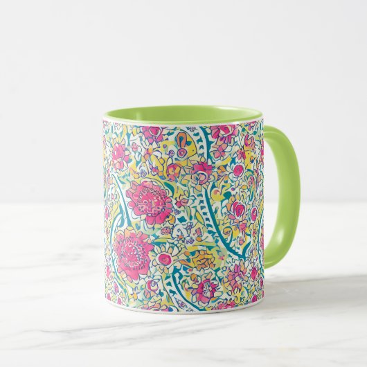 Limones florales arabisches Muster Tasse (VorderseiteRechts)