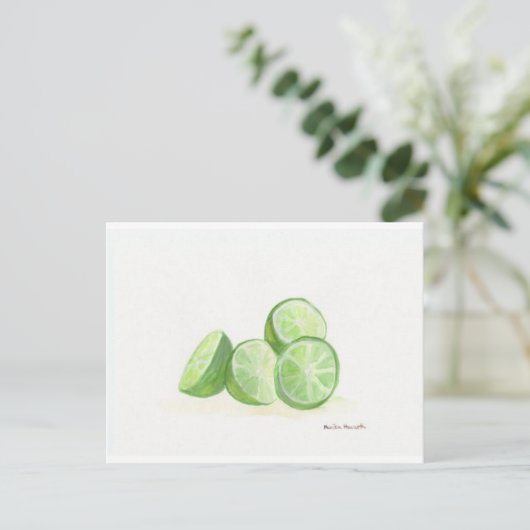 Limones Fruchtdesign Postkarte (Stehend Vorderseite)